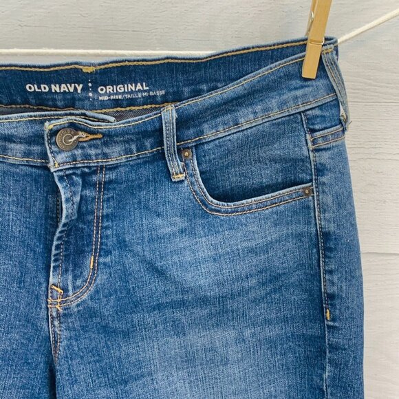 Old Navy Womens Original Mid Rise Skinny Jean Stretch Denim Med Wash Size 6 Reg - Picture 5 of 12